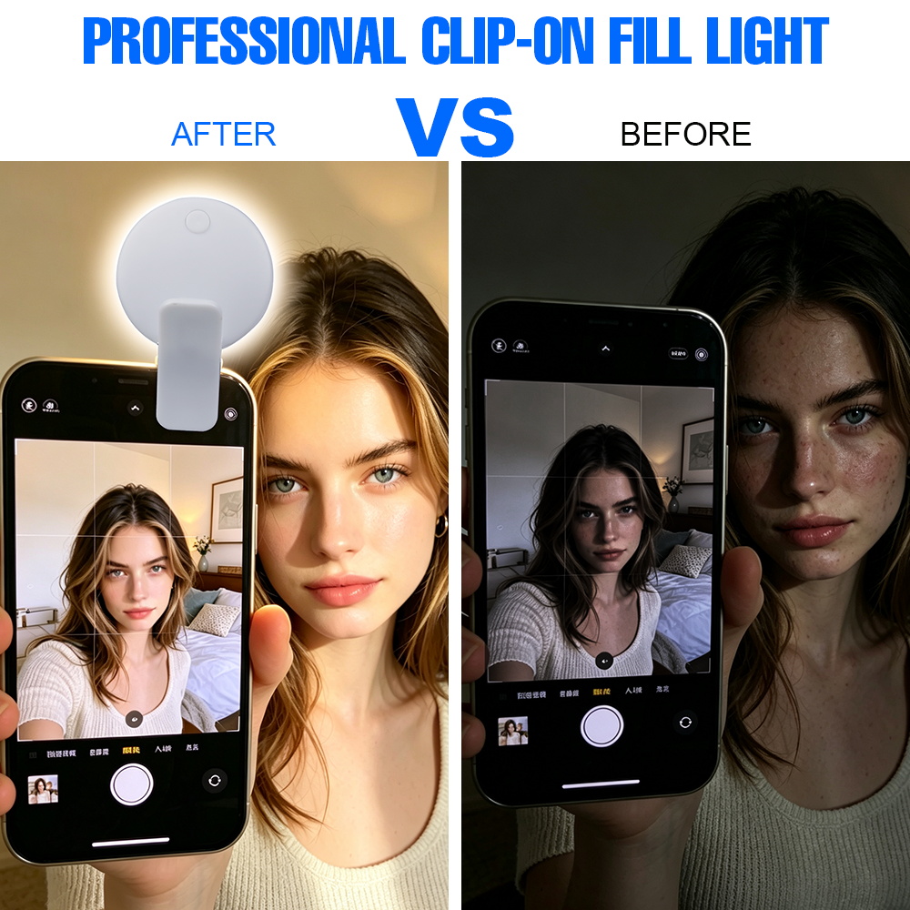Clip LED Selfie Fill Light 3 B - đánh giá và giá Photography Lighting Game